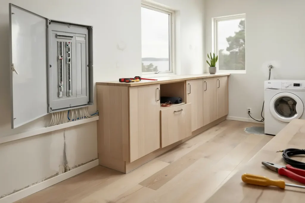 fels kning och reparation av elfel i villa i stocksund